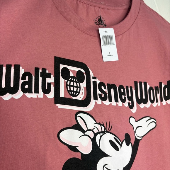 NWT Disney Parks 2024 Minnie Mouse Walt Disney World T-shirt Pink Size Small - Picture 5 of 6